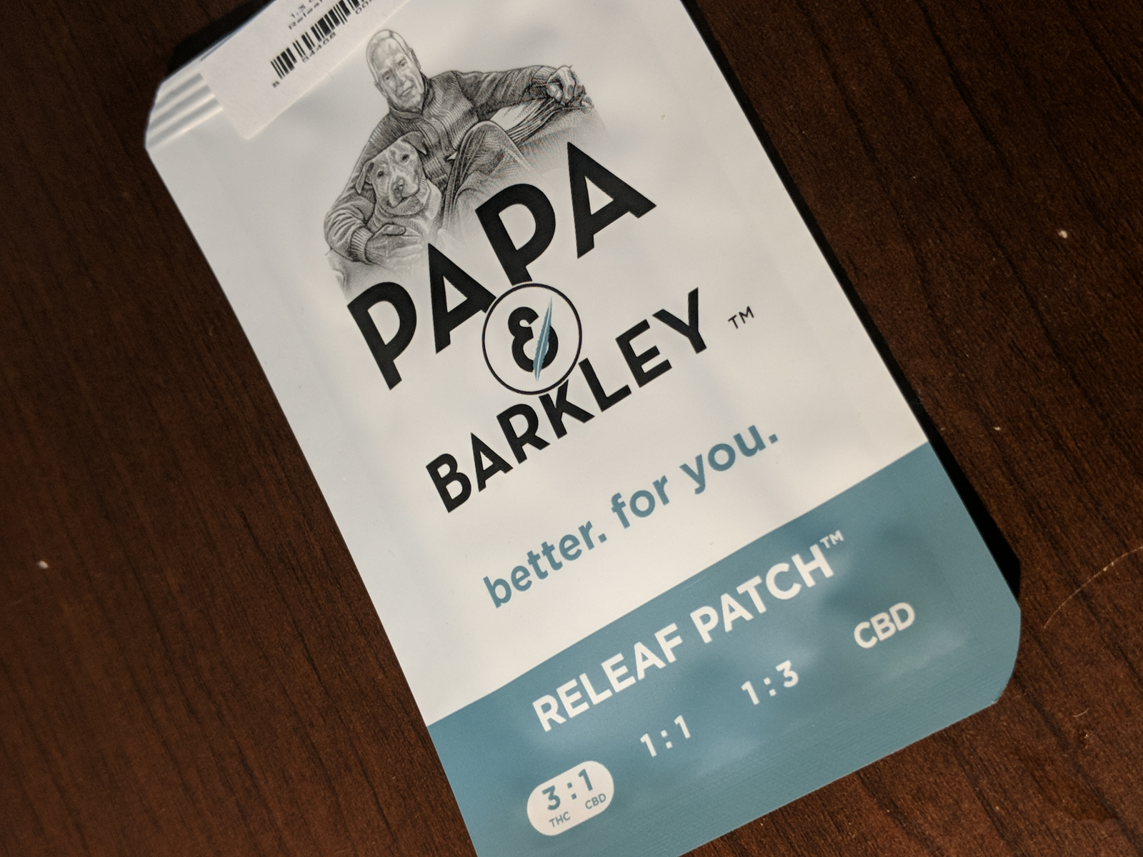 Papa & Barkley 3 THC : 1CBD  Release Patch 