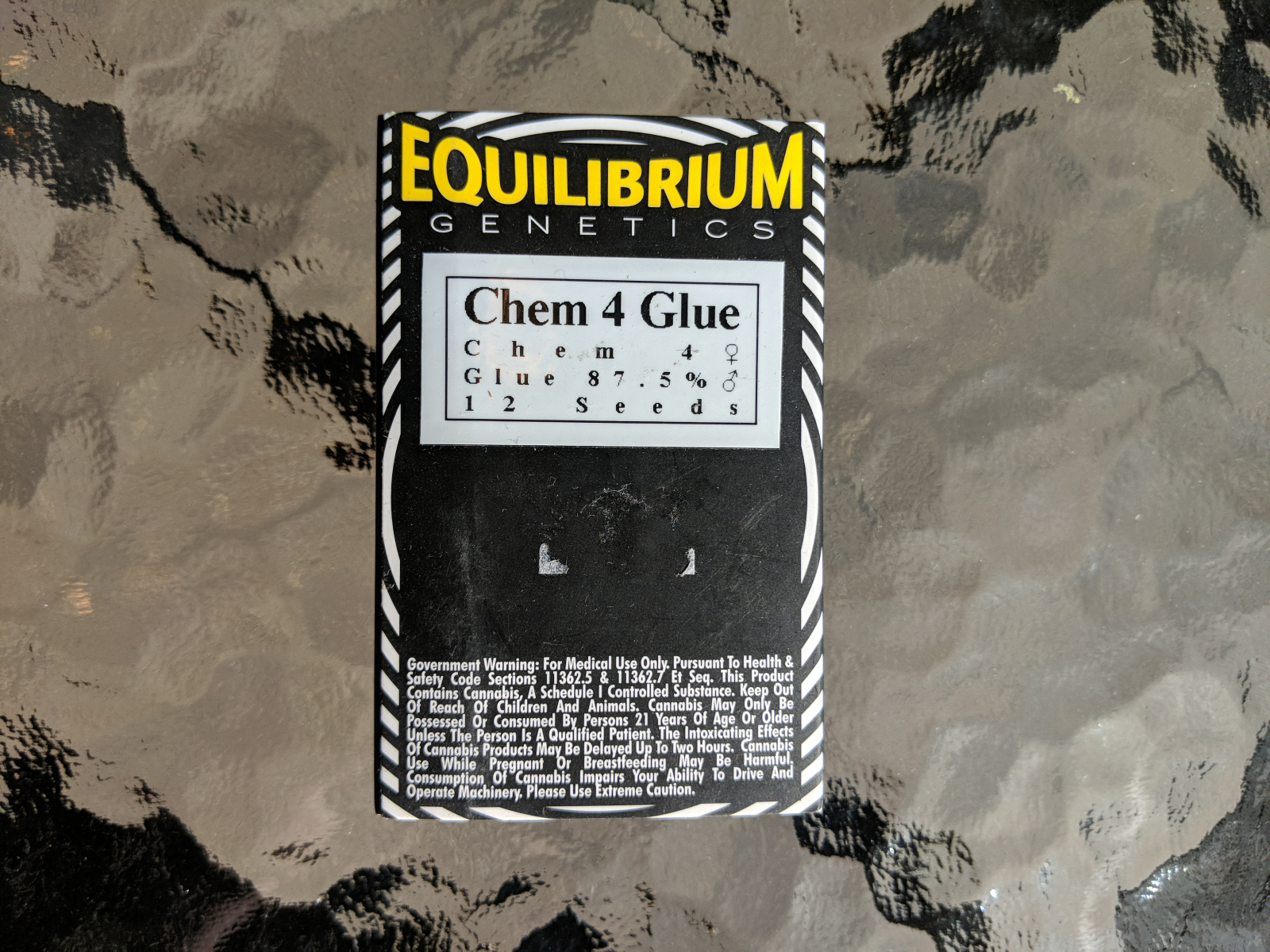 Equilibrium genetics chem 4 glue regular seeds