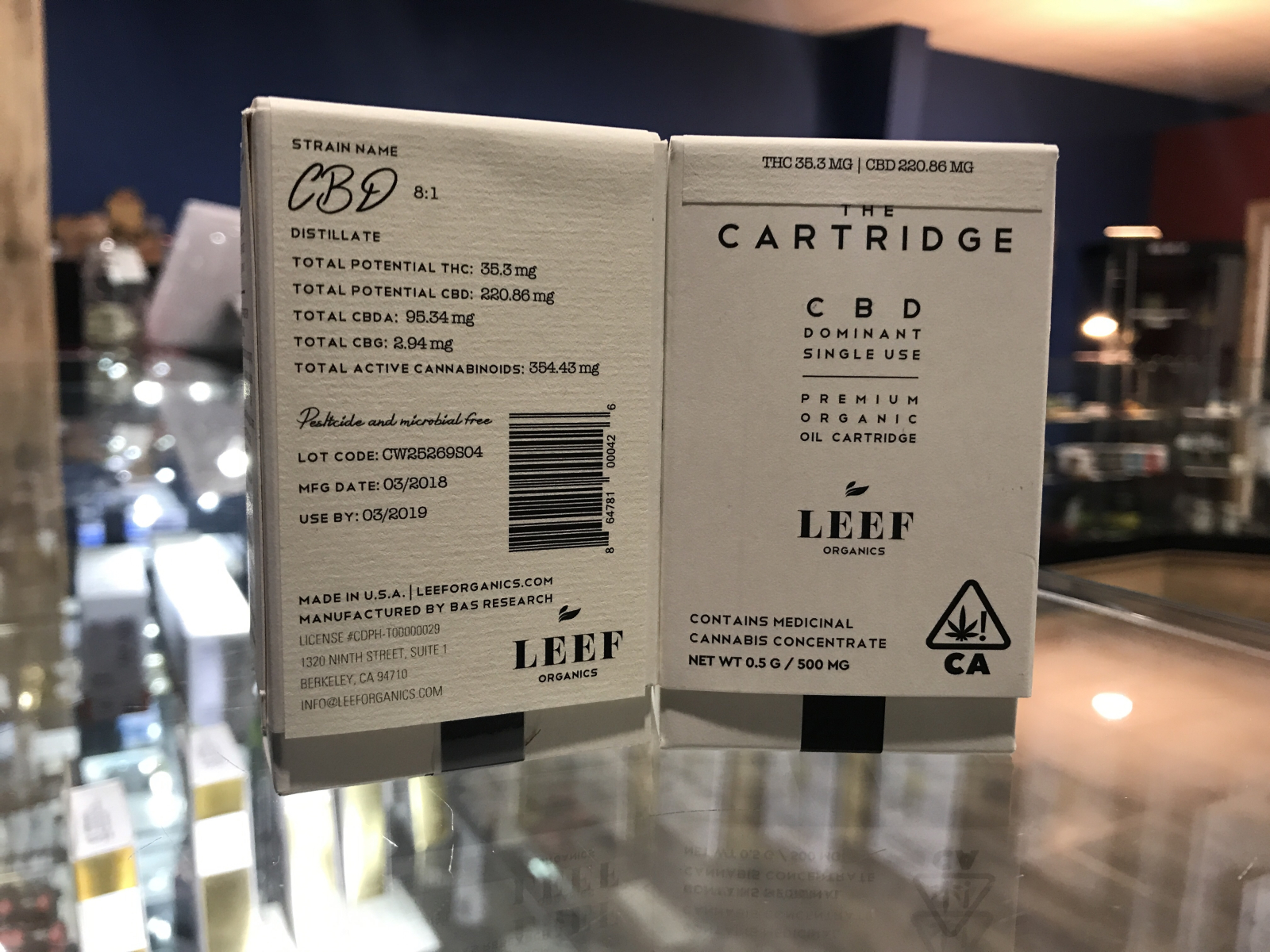 Leef Organics 8:1 CBD Cartridge