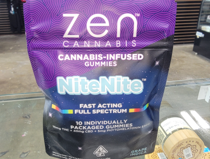 ZEN Indica Nite Nite Grape 100mg THC/ 400mg CBD/ 50mg Phytomelatonin Edibles