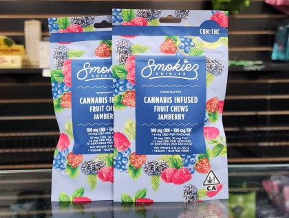Smokiez Jamberry 200mg 1:1 THC:CBN Gummies
