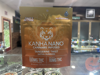 Kanha NANO Tangerine Twist Gummies 100mg THC