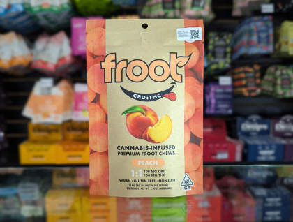 Froot Peach 1:1 Ratio CBD:THC 100mg Gummies