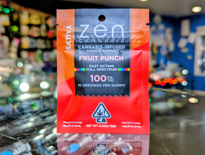 ZEN Sativa Fruit Punch Single 100mg THC Edibles